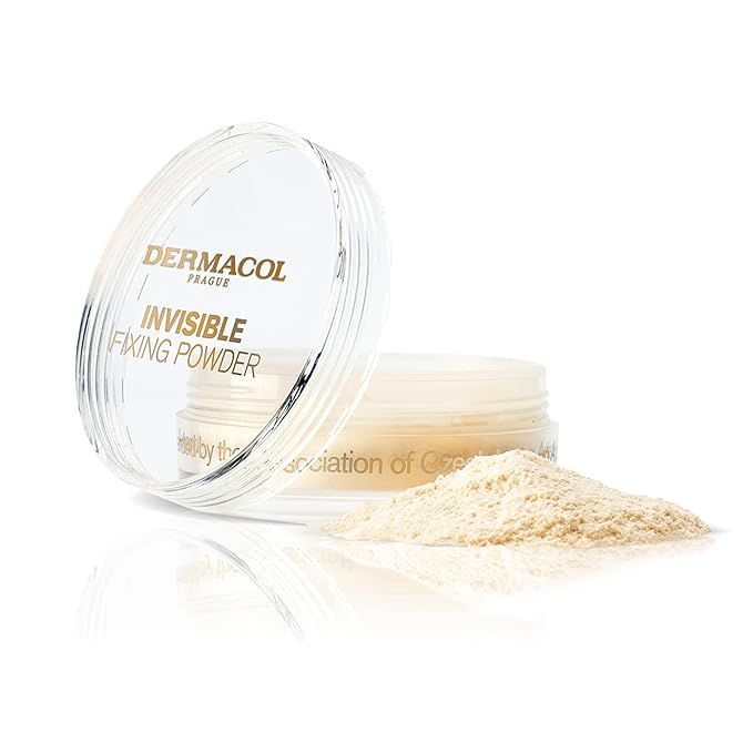 Dermacol Invisible Fixing Powder, Translucent Setting Powder, 0.46oz, Light