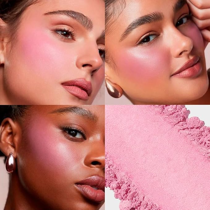 HHLTOH Single Lavender Pink Purple Matte Powder Blush Palette Face Makeup, Blush for Looks Younger Cheeks, Monochrome Cream Blushes Lightweight Long Lasting, Blush for Women All Skin Tones Paleta de