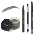 LAVONE Eyebrow Makeup Kit,Waterproof Brow Pencil,Pomade,Eyeliner-Dark Gray
