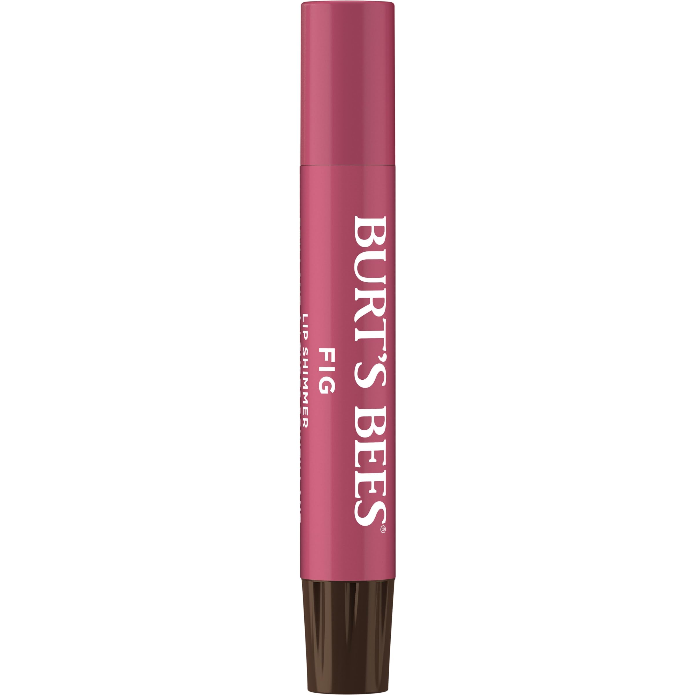 Burt's Bees Shimmer Lip Tint Set, Mothers Day Gifts, Tinted Lip Balm Stick, Moisturizing for All Day Hydration with Natural Origin Glowy Pigmented Finish & Buildable Color, Fig (4-Pack)