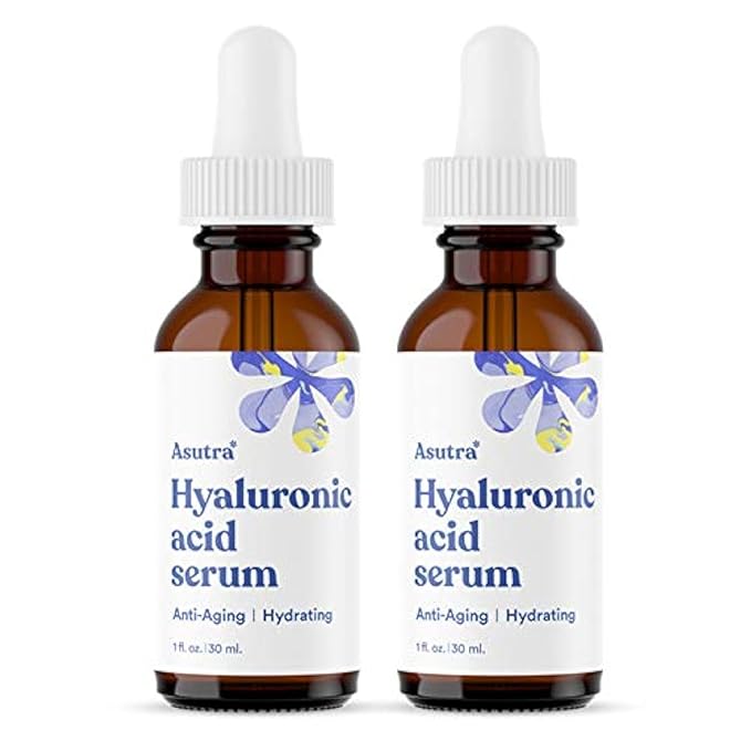 ASUTRA 2 Pack Hyaluronic Acid Serum for Face (1 Fl Oz)