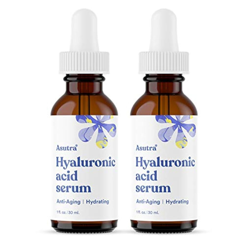 ASUTRA 2 Pack Hyaluronic Acid Serum for Face (1 Fl Oz)