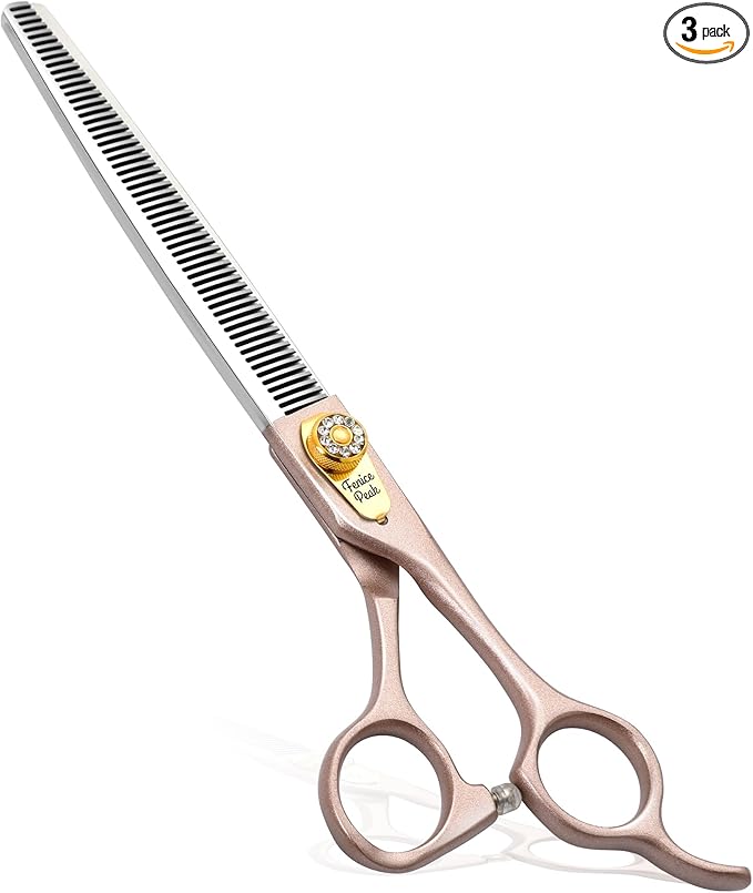 Fenice Peak Professional Thinning Scissors for Dog Cat 7.5'' Pet Grooming Scissors 440C Stainless Steel Thinning Shears for Dogs 50/56 Teeth