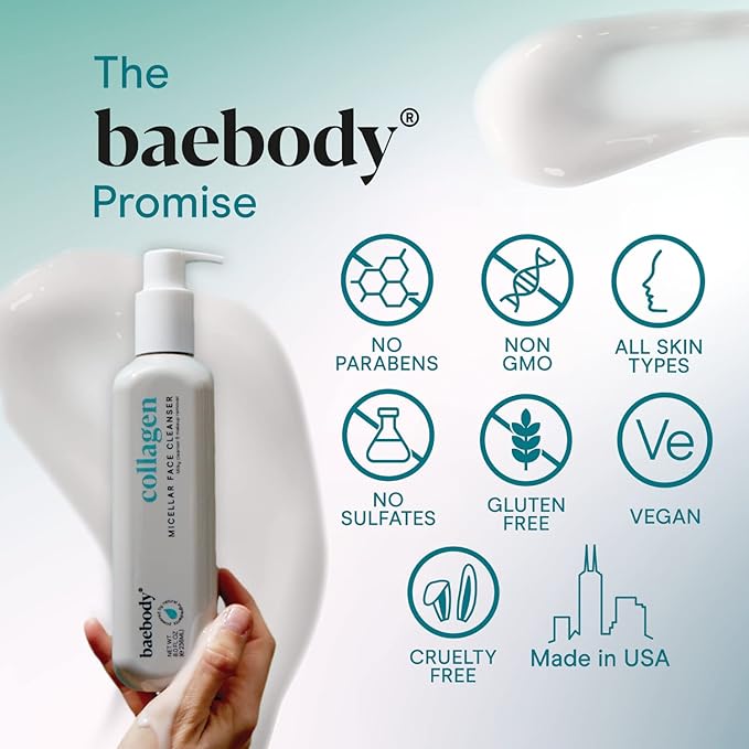 Baebody Cleansing Milk for Face, 8 fl oz