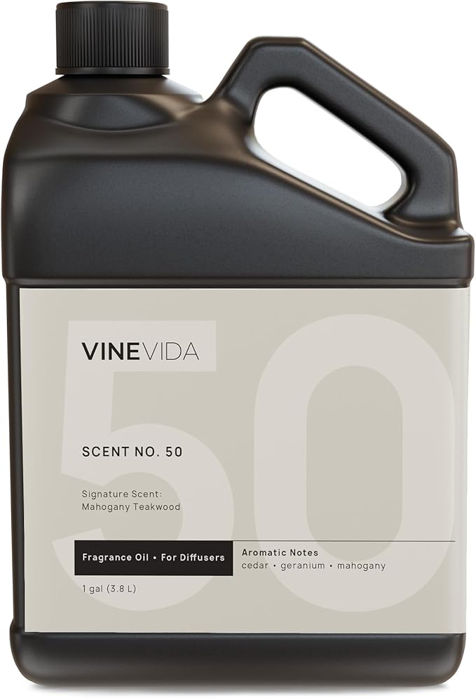 VINEVIDA Mahogany Teakwood Fragrance Oil for Cold Air Diffusers - [128 Fl Oz] - Essential Oils for Diffuser Oil Refill & Air Freshener Room Spray