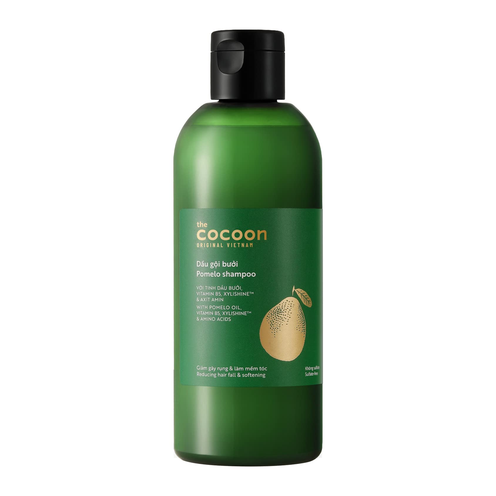 Cocoon Pomelo Botanical Shampoo 310ml / 10.48 fl oz – Luxury Sulfate Free Shampoo with Vietnamese Pomelo Peel Oil & Vitamin B5, Hydrating Strengthening Shampoo for Soft, Full-Looking Hair