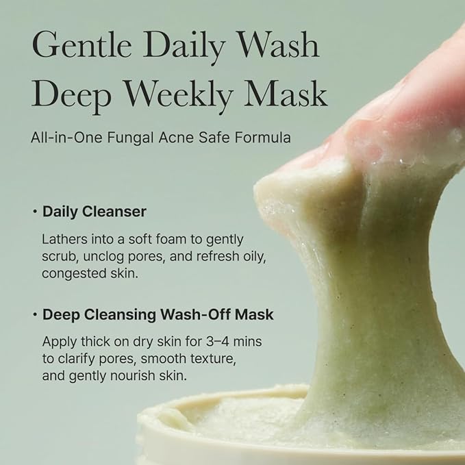 Arencia Korean Rice Mochi Face Cleanser - Face Wash, Gentle Scrub All in One for Deep Cleansing, Moisturizing, Pore Minimizing with Rice Water & Green Tea (4.23oz)