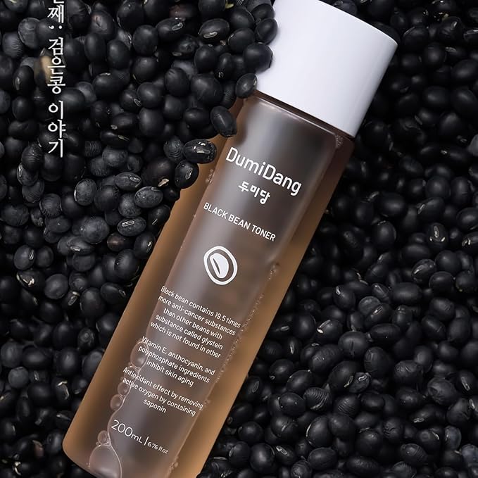 DumiDang Black Bean Essence Toner - Korean Traditional Vegan Skincare Formula, Anti-Aging &Youthful Skin with Fermented Black Bean Extract, 200mL | 6.75fl. oz.
