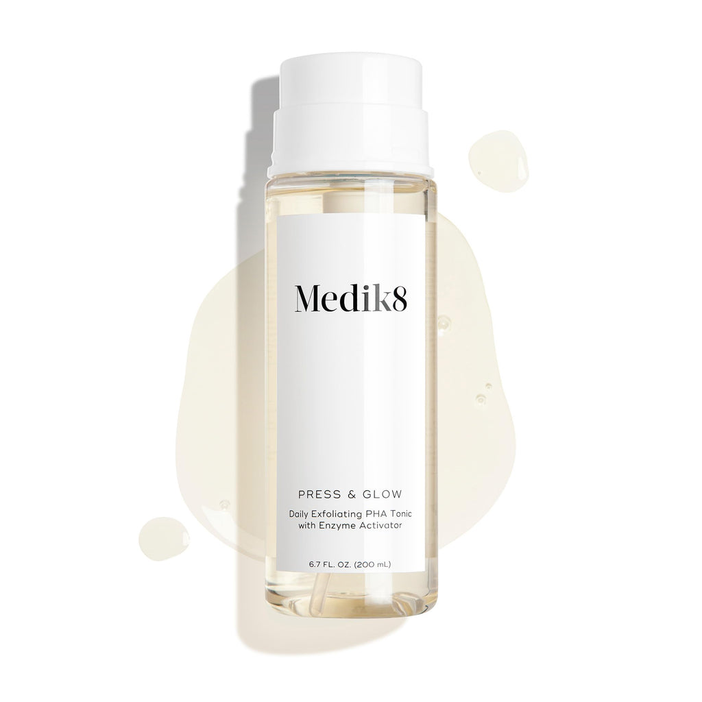 Medik8 Press & Glow PHA Gentle Daily Exfoliating Face Toner 6.7 oz