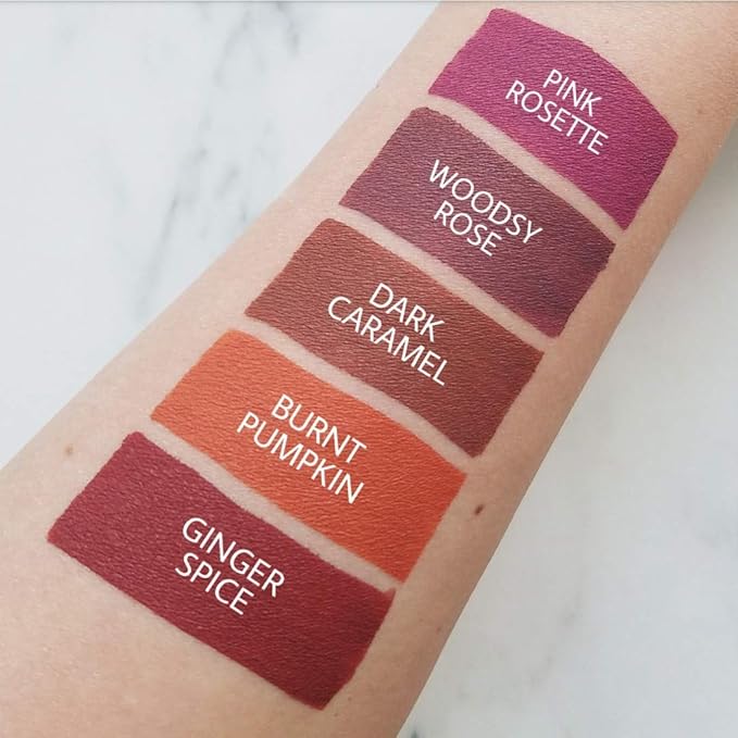 Aromi Woodsy Rose Matte Liquid Lipstick | Sepia Rosewood Lip Color for Women (Woodsy Rose)