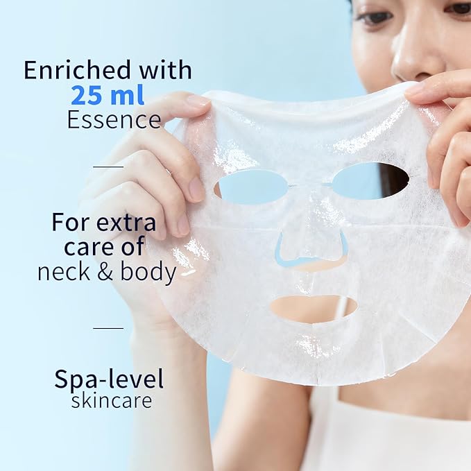 RAZUYEN Brightening & Hydrating Face Mask with Niacinamide, 10 Packs