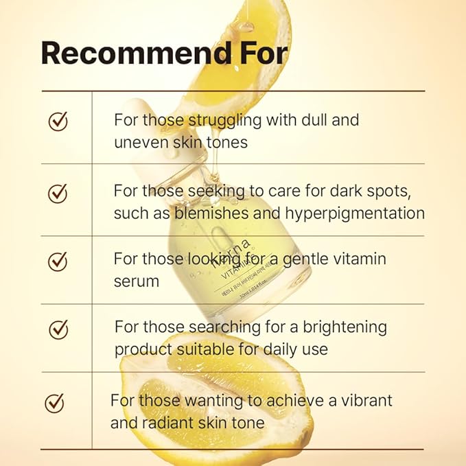 Herna Pure Vitamin C Serum - Niacinamide, Facial Brightening Care, Korean Skin Care (30ml/1.014fl.oz.)