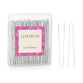 JASVERLIN U Shaped Hair Pins Silver, 2.4 In Bun Bobby Hairpin 100 Pcs