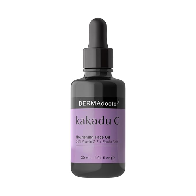 DERMAdoctor Vitamin C Oil for Face, Hydrating 20% Vitamin C Night Oil, 1 Oz