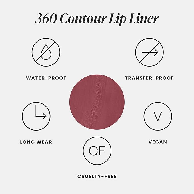 Wonderskin Lipliner Pencil - 360 Contour Lipliner, Longwear, Waterproof