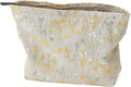 BBORGDC Floral Cotton Embroidered Makeup Bag - Large Capacity Cosmetic Pouch for Travel, Makeup Organizer & Toiletry Bag with Zipper, Perfect for Daily Use & Gifts