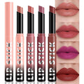 IATMOMOD 4Pcs Matte Lipstick Set for Women, Warm Pink Coral Red Purple Dark Red Vegan Lip Bar, Long Lasting Waterproof Transfer-Proof 24H Moisturizing All-Day Lip Color SetA01#