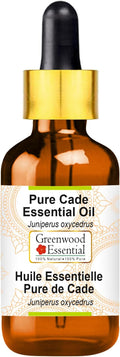 Greenwood Essential Pure Cade Essential Oil (Juniperus oxycedrus) Steam Distilled (10ml (0.33 oz) with Glass Dropper)