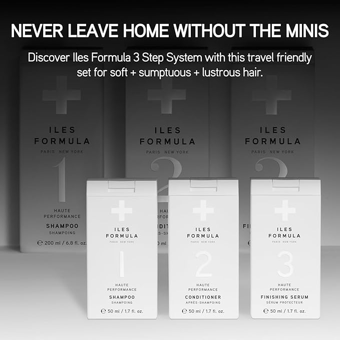 Iles Formula Mini Signature Set: Shampoo, Conditioner & Finishing Serum