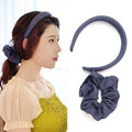 XYNAME Headband and Scrunchie Set for Women 2Pack Hair Ties for Girls Elastics Bands Ponytail Holder Hair Accessories Royal Blue