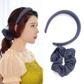 XYNAME Headband and Scrunchie Set for Women 2Pack Hair Ties for Girls Elastics Bands Ponytail Holder Hair Accessories Royal Blue