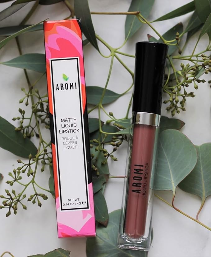 Aromi Woodsy Rose Matte Liquid Lipstick | Sepia Rosewood Lip Color for Women (Woodsy Rose)