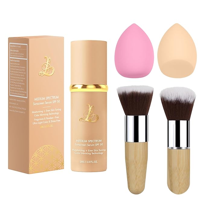 SPRINGSKY 4-in-1 Color Changing Liquid Foundation SPF 50, Medium (SET 1)