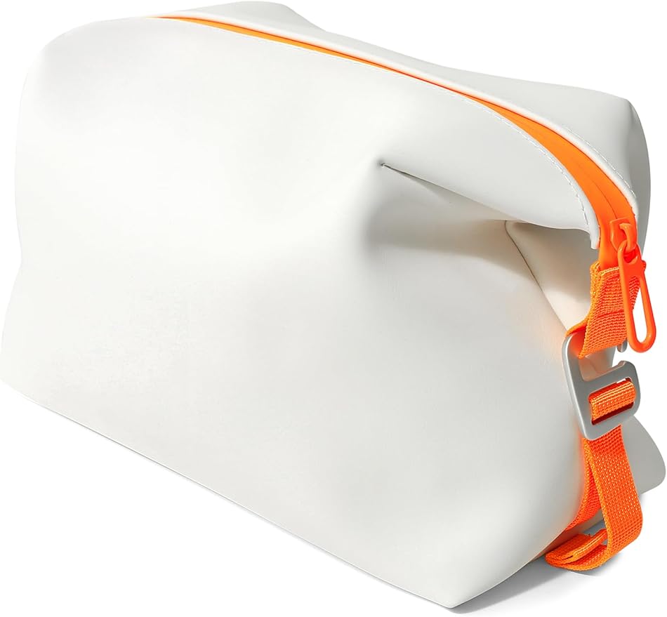 Onbagway 6"x9.84" 4.5L Silicone Toiletry Bag, White