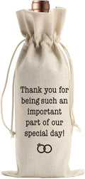 BARREEMO Wedding Officiant Wine Gift Bag Officiant Groomsmen Bridesmaid Proposal Gift Wedding Registry Guest Gifts Pairs Well with Wedding Planning Wine Bags
