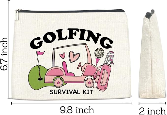 FYDHQSS Golf Gifts Makeup Bag Accessories for Women Golfers Golf Lover