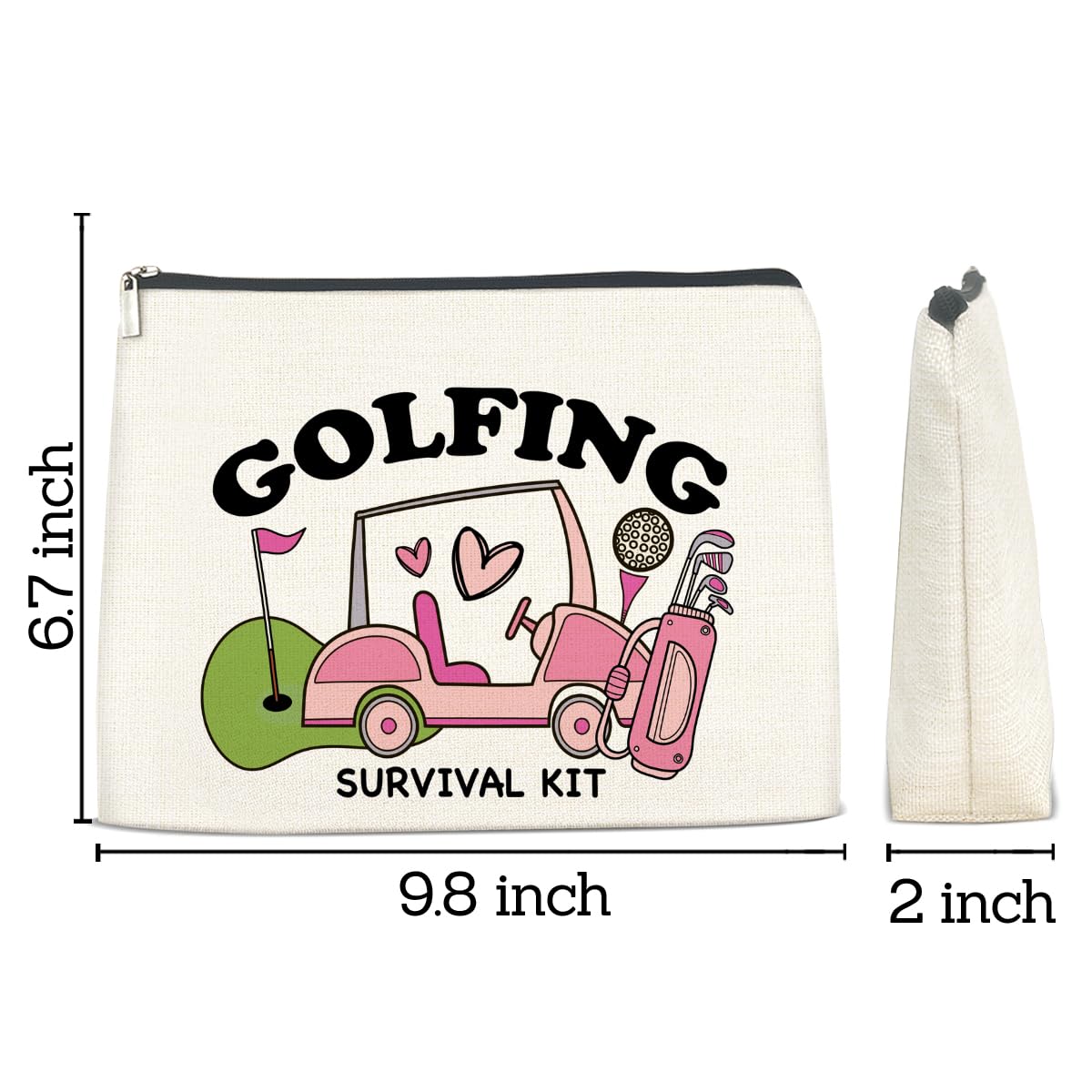 FYDHQSS Golf Gifts Makeup Bag Accessories for Women Golfers Golf Lover