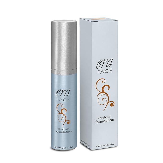 ERA Beauty Face Spray Makeup (R9 Chestnut, 2.25 oz) - Airbrush Foundation, Everyday, Buildable, Professional Spray on Cosmetics