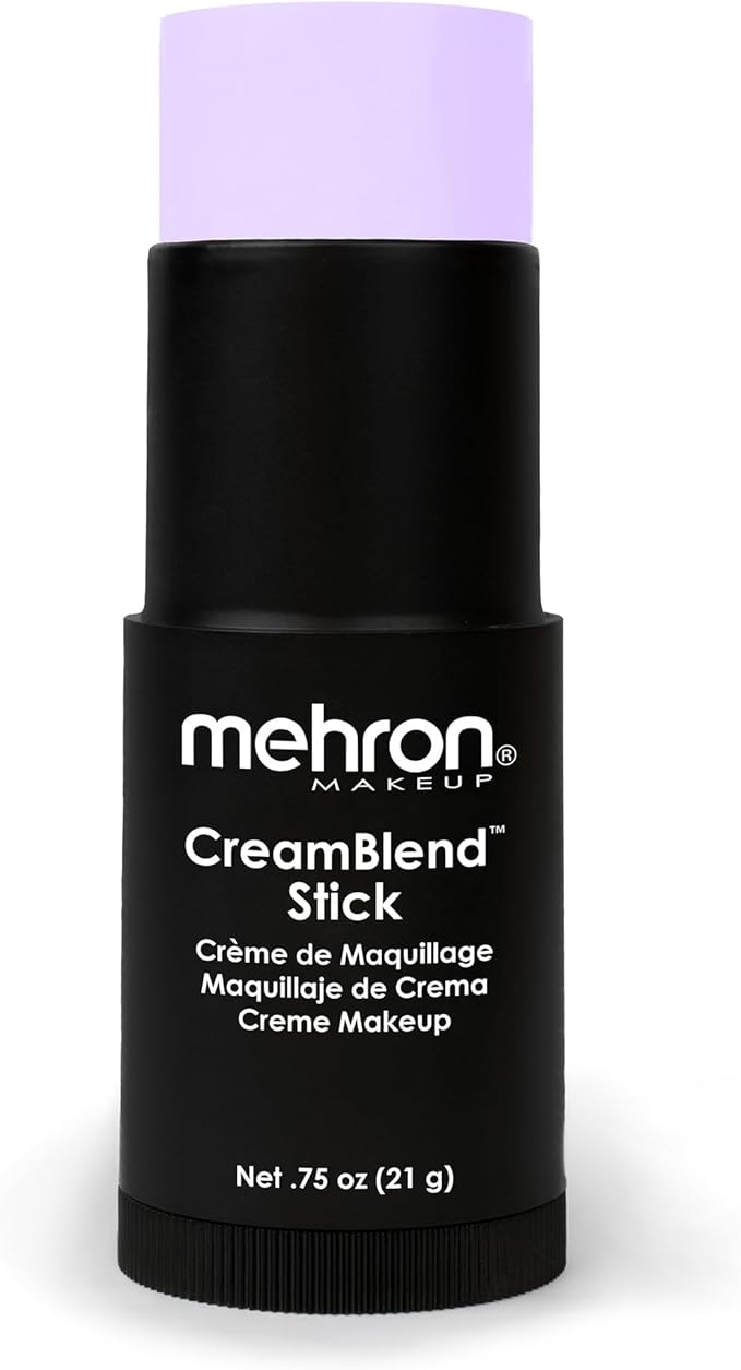 Mehron Makeup CreamBlend Stick | Face Paint, Body Paint, & Foundation Cream Makeup | Perfect for Halloween.75 oz (21 g) (Pastel Purple) | Made in the USA