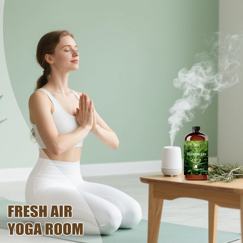 Rosemary Essential Oil, Rosemary Oil 16 Fl Oz 480ML for Diffuser Humidifier Yoga Cleaning DIY Candle Soap Making MUMAZYL Essential Oils