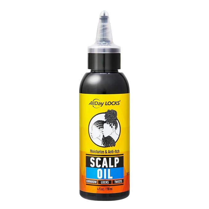 AllDay Locks Scalp Oil - Scalp Moisturizer for Braid & Hair Care, for Men and Women, Moisturizing and Strengthening Treatment, Oil for Dryness and Tension Relief - 4 oz Bottle