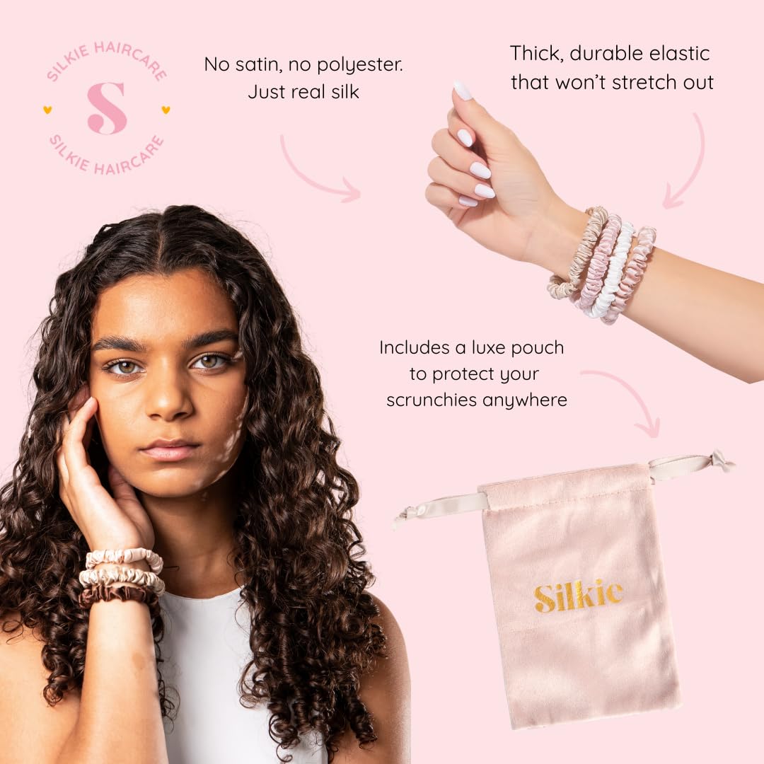 SILKIE x4 Set 100% Pure Mulberry Silk (Pink Sorbet)