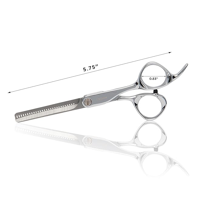 Fromm Professional Dare 5.75" Precision Slide & Point Hair Cutting Shears in Matte Black, Japanese Steel Scissors with Semi-Convex Blade for Expert Salon Stylists