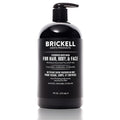 Brickell Men's Rapid Wash, 3 in 1 Body Wash Gel for Men, With Aloe, Vitamin E, and Jojoba Oil, 16 Ounce, Evergreen Scent