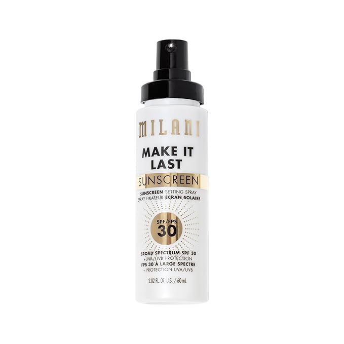 Milani Sunscreen Setting Spray, Make It Last Sunscreen for Face- SPF 30