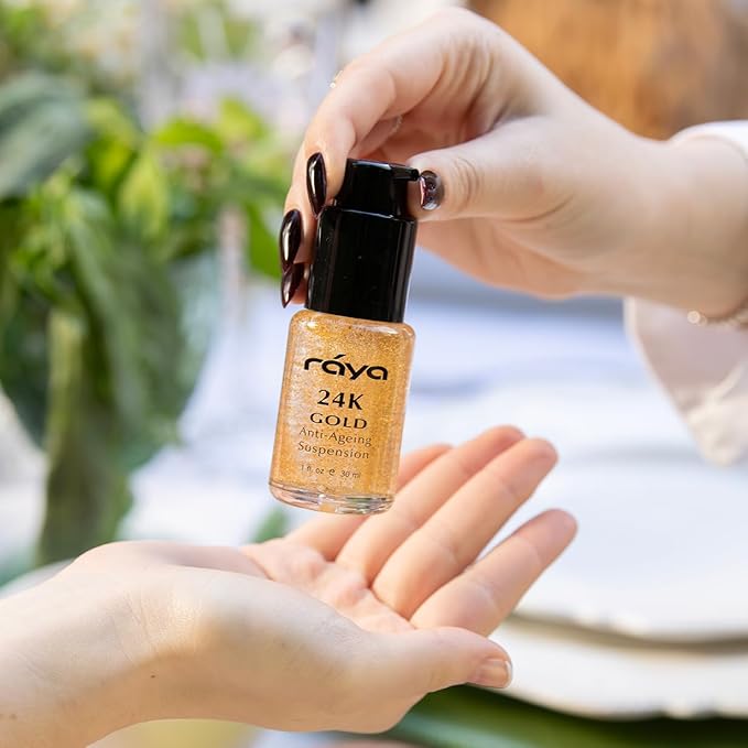 RAYA 24K Gold Age-Defy Suspension (510) - Facial Serum with Pure 24 Karat Gold for All Skin Types - Softens Skin and Helps Minimize the Appearance of Fine Lines and Wrinkles