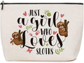 Sloth Makeup Bag Funny Animal Cosmetic Bag Sloth Gifts for Girls