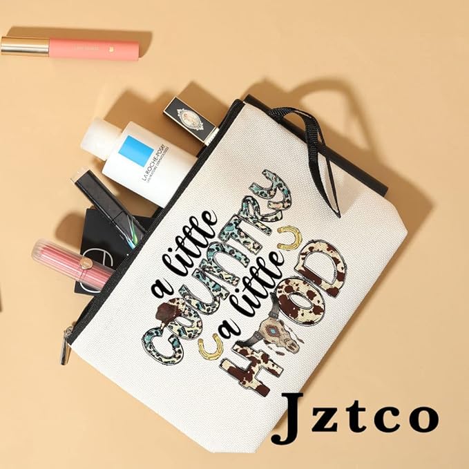 Country Music Country Girl Gifts Makeup Bag Cowgirl Gift for Women Girls