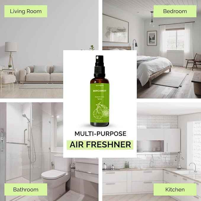 Bergamot Air Freshener Spray for Room, Linen & Pillow 100ml by Aromafume