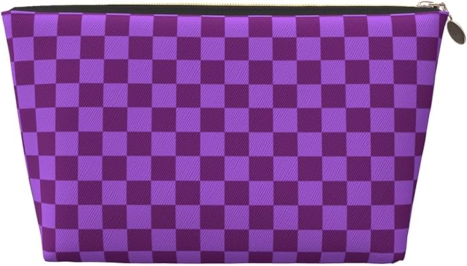 Dultua Mothers Day Gifts Makeup Bag Purse Cosmetic Bag Travel Toiletry Leather Make Up Bags for Mom Wife Women Daughter Elegant Purple