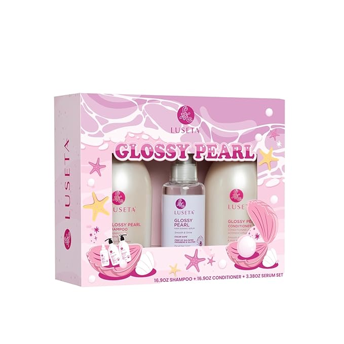 Luseta Glossy Pearl Hair Care Set, Smooth & Shine for Dull Hair