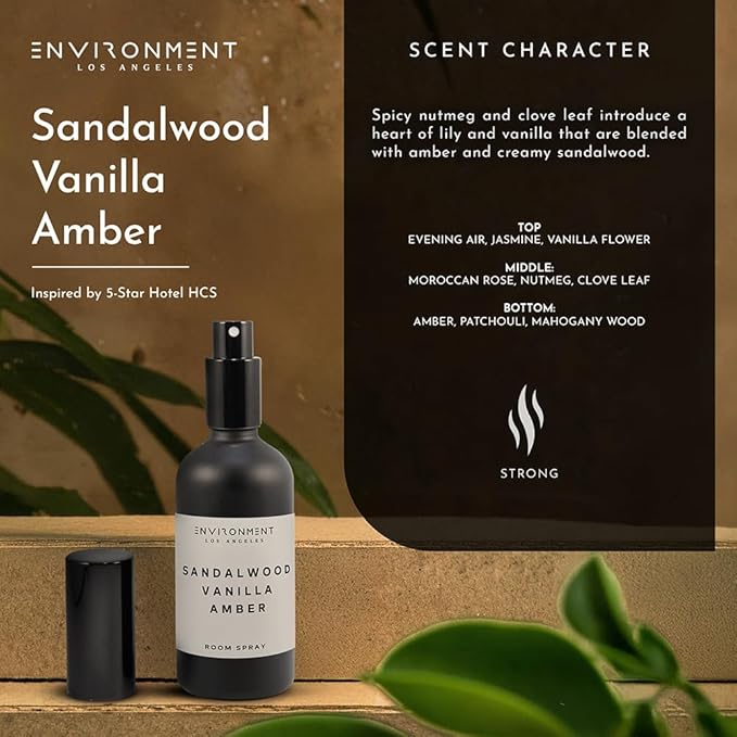 ENVIRONMENT HCS 100ml Room Spray Sandalwood, Vanilla & Amber