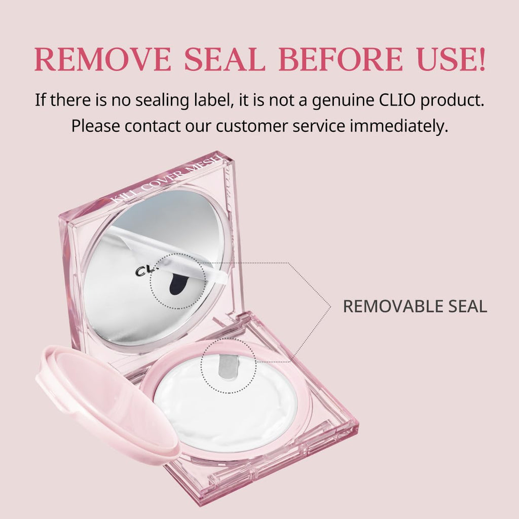CLIO Kill Cover Mesh Glow Cushion Foundation ([Refill Included] 15g*2, 21N LINEN), Glass Skin, Long-Lasting, Lightweight, Buildable Coverage, Glowy Skin Makeup