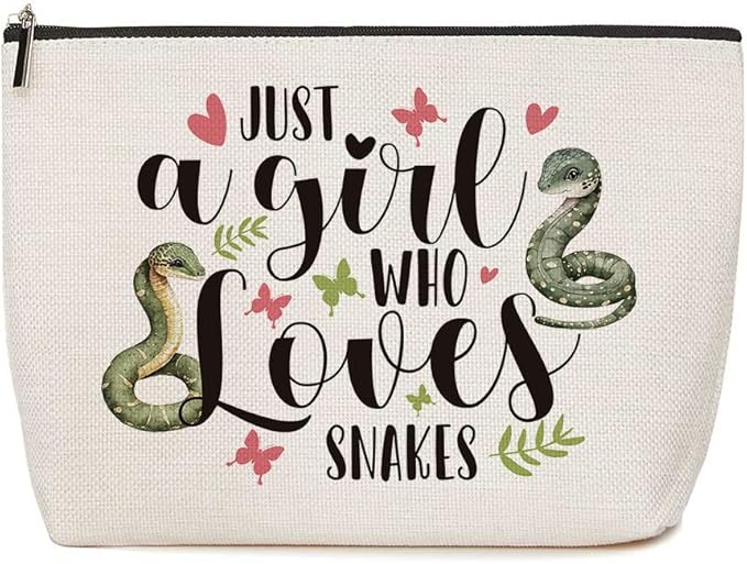 Snake Makeup Bag Funny Animal Cosmetic Bag Snake Gifts for Girls