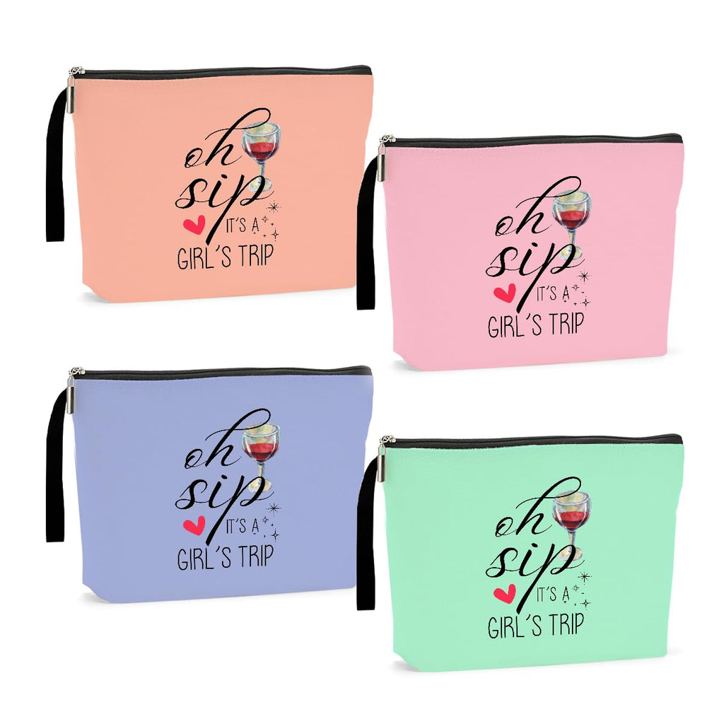 4 Pcs Girls Trip Gifts Favors Weekend Makeup Bag, Girls Trip Gifts