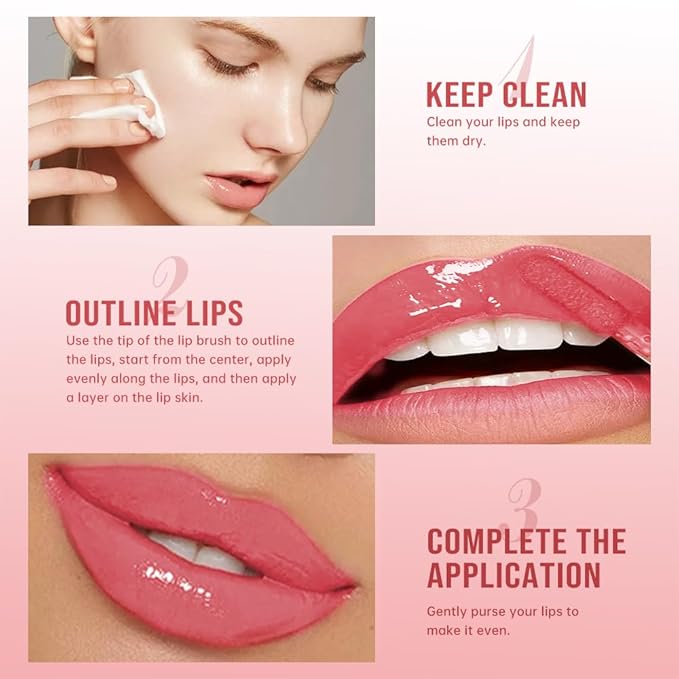 Hxssll Nourishing High-Shine Lip Gloss,Hydrating & Moisturizing Lip Tint, Non-Sticky, Long-Lasting Glossy Lip Stain,Softens & Plumps Lips for Smooth,Gentle Formula for Dry Lips 02#Peony Pink